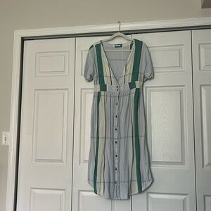 Lightweight deep v midi dress